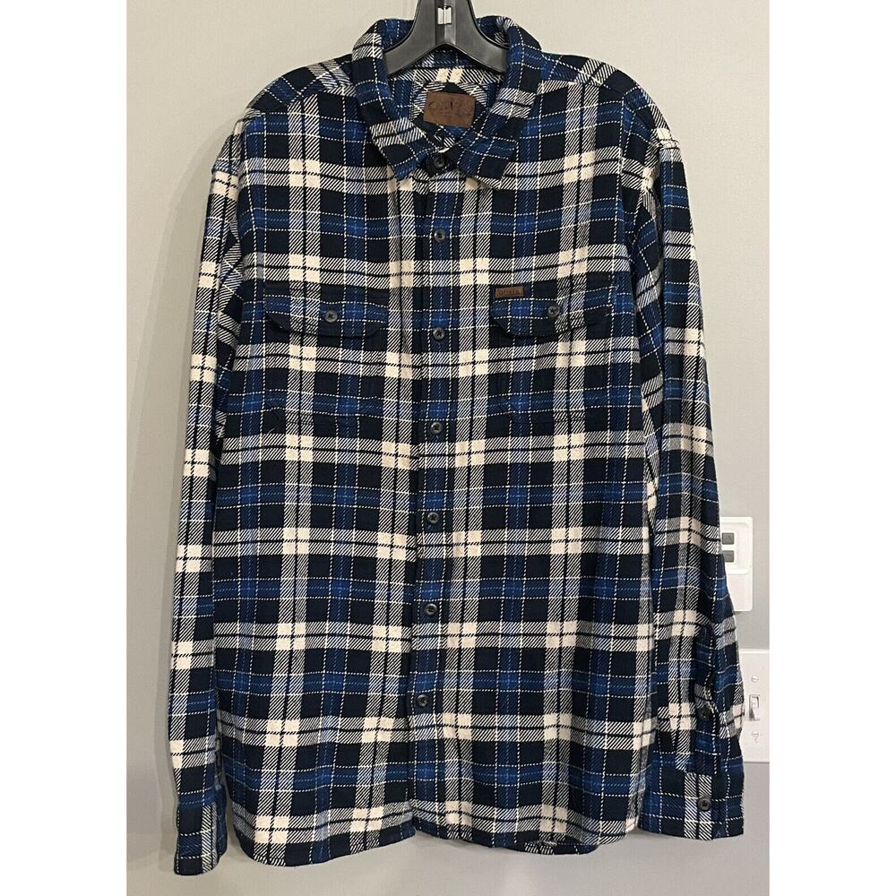 Orvis Shirt Jacket Shacket Heavyweight Plaid Button Up Pockets Mens‎ XL